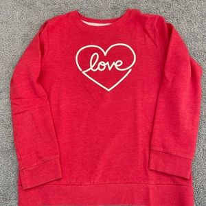 Red love sweater